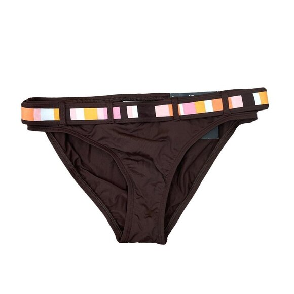 La Blanca By Rod Beattie Bikini Bottom Size 4 Brown/Multicolor Made in USA NEW - Picture 4 of 6